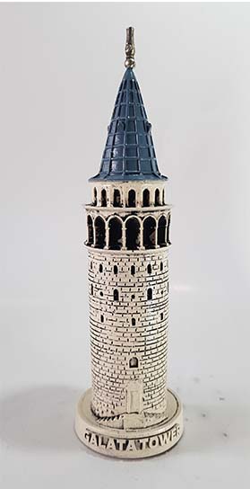 Galata Kulesi Biblo 23cm Bej